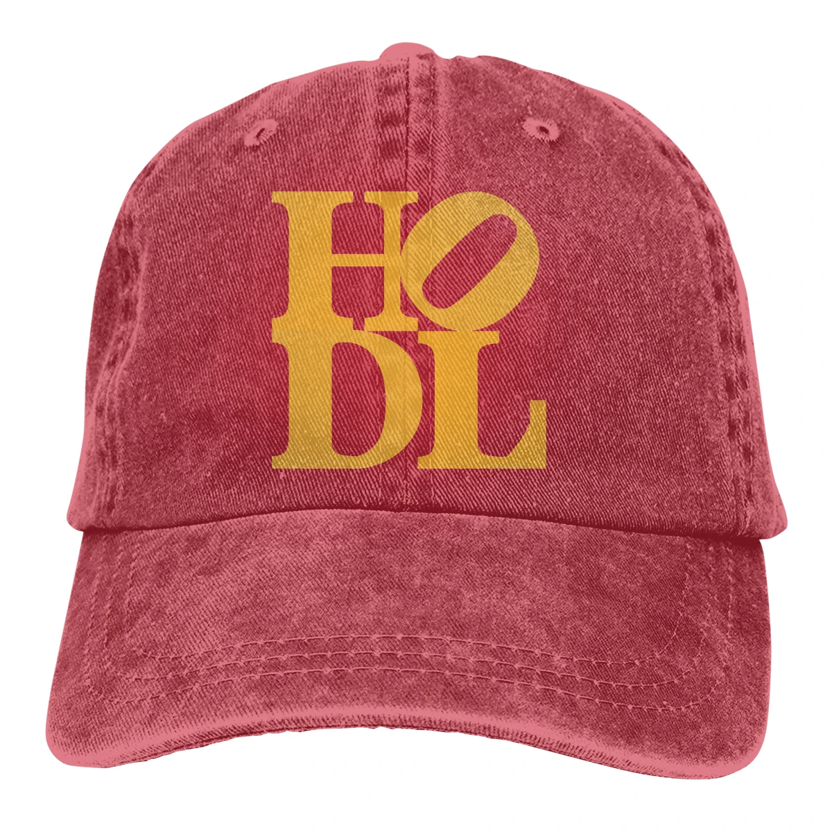 Hodl Love Casquette Black Unisex Mens Womens Denim Strapback Baseball Cap Adjustable Golf Dad hat