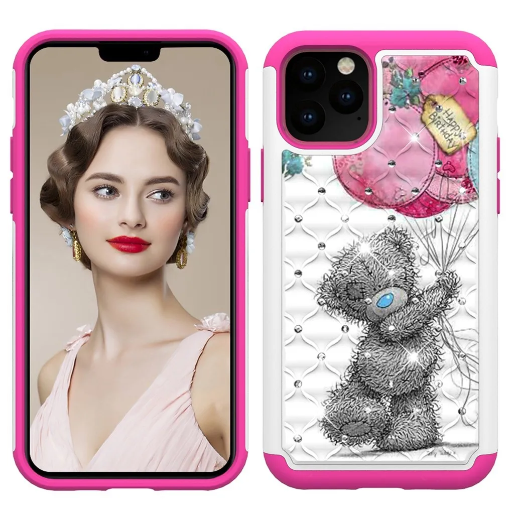 Чехол для Iphone 11pro Max 6,5 дюймов Чехол амортизирующий противоскользящая TPU Crystal защитный кожух - Цвет: J