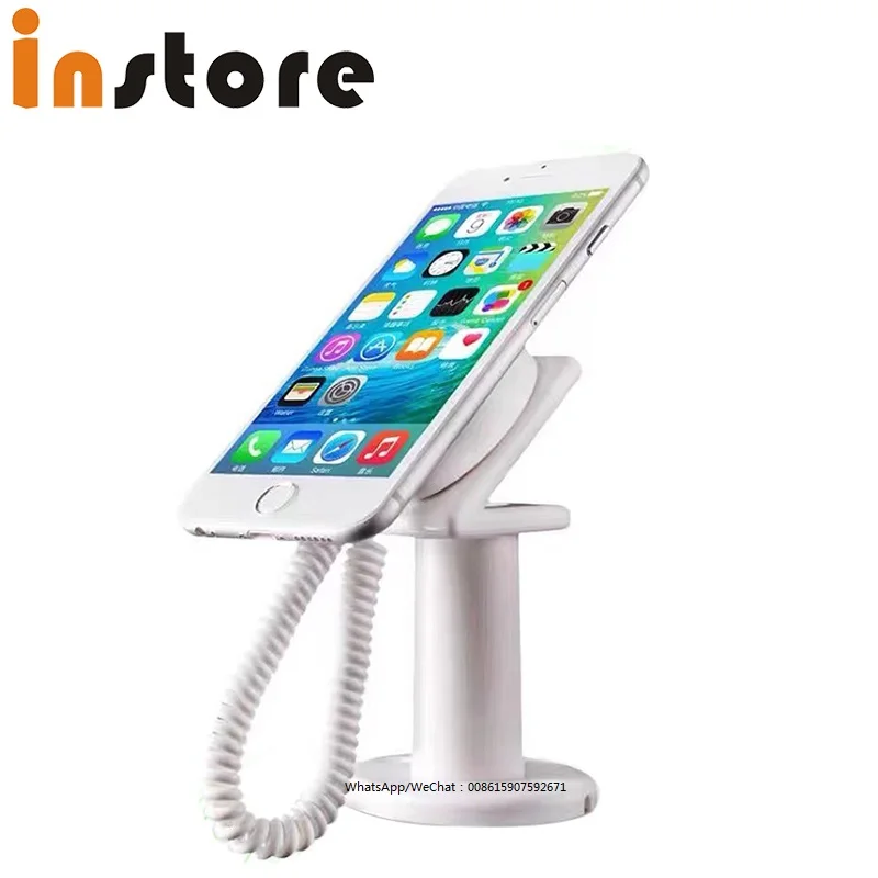 20 Pcs Mobile Phone Retractable Anti Theft Display Stand With Srping Cable