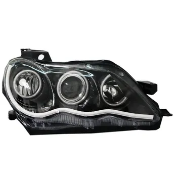 

Headlight assembly for Toyota reiz LED angel eye turn signal Bi-lens HID bulbs with 65W Ballast, left and right