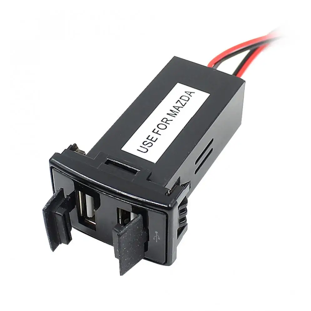Строительство специального автомобиля 5V 2.1A Dual USB Интерфейс Зарядное устройство USB аудио Вход разъем для Mazda