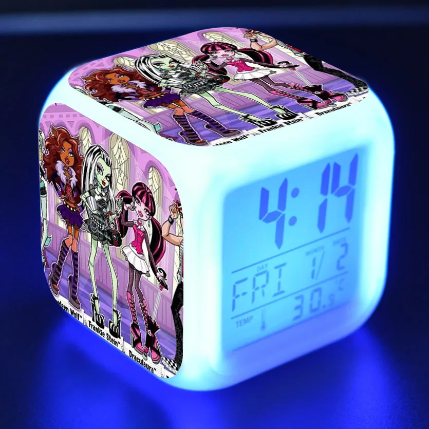 Высокий мультяшный будильник детская игрушка Led Reloj будильник, цифровой Электронные часы с будильником Wake Up Light Table Reveil Wekker