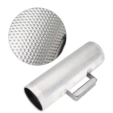

Professional Brushed Stainless Steel Constructionl Guiro With Scraper 12x4 Inch Percussion Musical Scraper With Plastic Handle