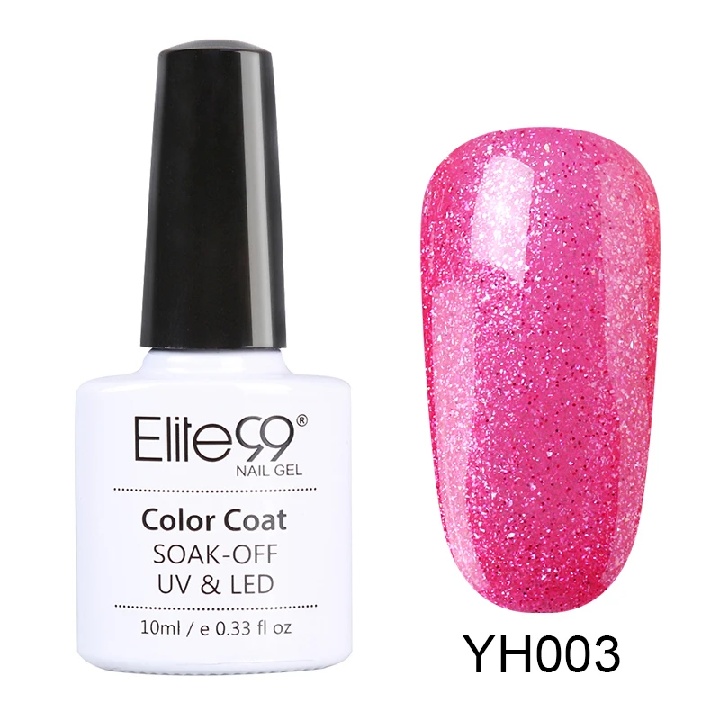 Elite99 10 мл Розовый Цветной Гель-лак для ногтей Soak Off Маникюр праймер верхнее покрытие Гель-лак Полупостоянный Гибридный гвоздь арт-гель лак - Цвет: YH003
