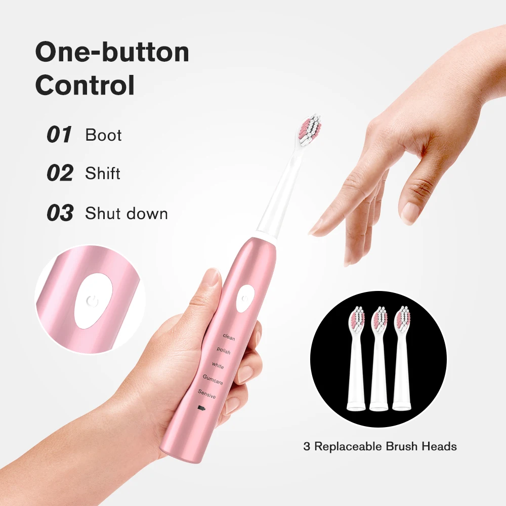 Camfutr Ultrasonic Sonic Electric Toothbrush USB Charge Rechargeable Tooth Brushes Washable Electronic Whitening Teeth Brush Camfutr Ultrasonic Sonic Electric Toothbrush USB Charge Rechargeable Tooth Brushes Washable Electronic Whitening Teeth Brush