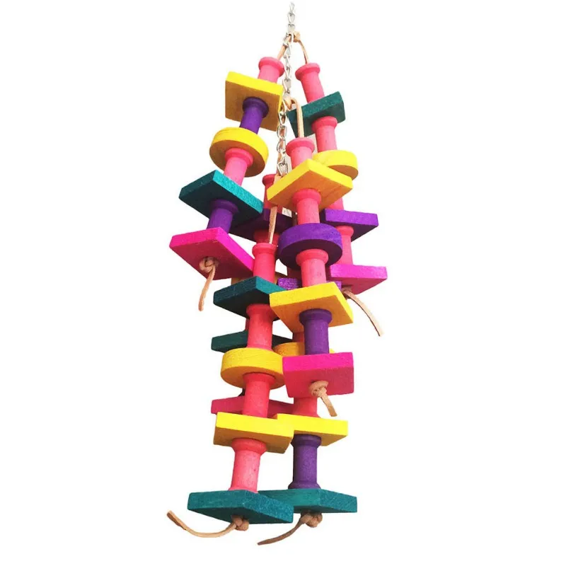 Игрушки для попугая, строительные блоки, игрушки для птиц, игрушки для домашних животных, радужные игрушки для укусов, жевательные игрушки для птиц