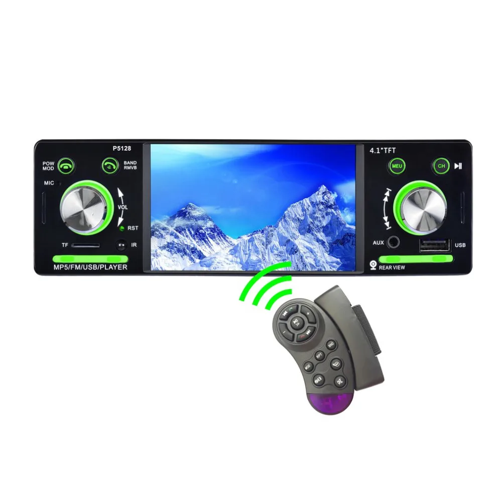 4," Автомобильный MP5 плеер Bluetooth 1080P HD lcd экран 800*480 7 цветов Кнопка задний светильник зеркальная связь FM/AM/RDS тюнер Новинка