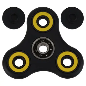 

New Multicolor Tri-Spinner Finger Spinner Toy Hand Spinner Autism And ADHD Reduce Stress Funny Gifts For Kids/Adult Yellow