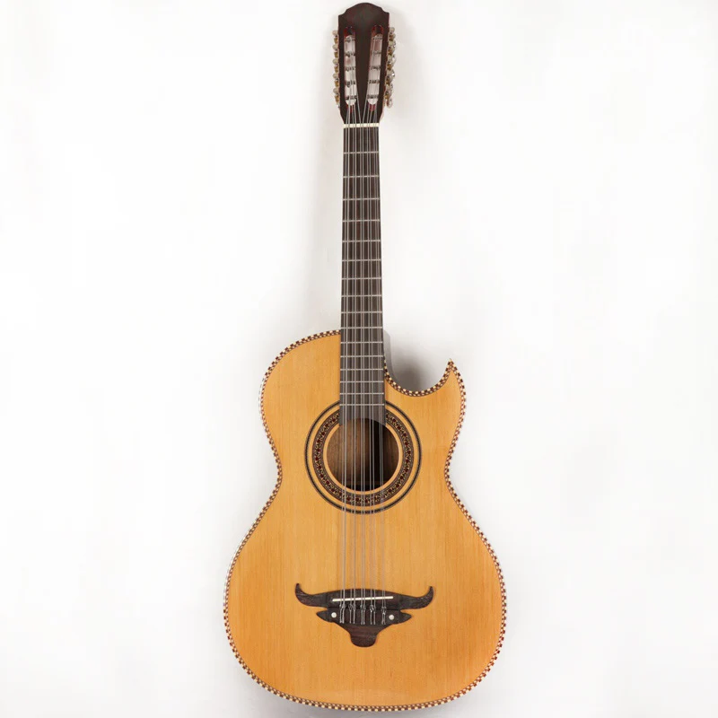 

professional 10 string electro-acoustic guitar solid wood top with EQ tuner function