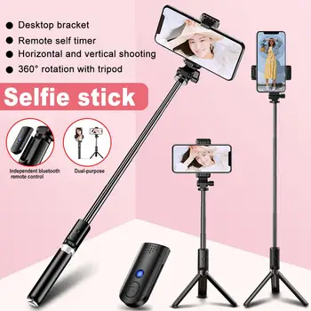 

Wireless bluetooth Selfie Stick Tripod with Remote Shutter Foldable Tripods Monopods Universal For iPhone Android Phones