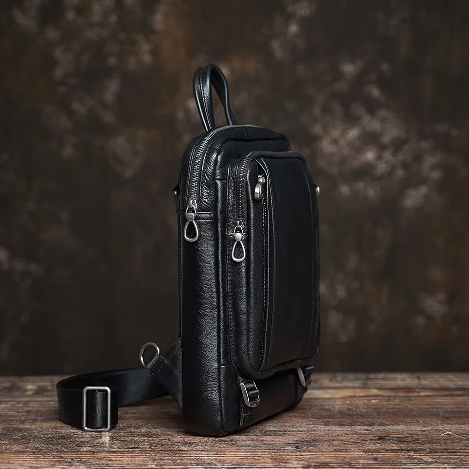 NUPUGOO Casual Brust Tasche Männer Aus Echtem Leder Umhängetasche Mode Schulter Hohe Qualität Leder Multifunktions Für 10,5 Zoll Ipad – Detail 8