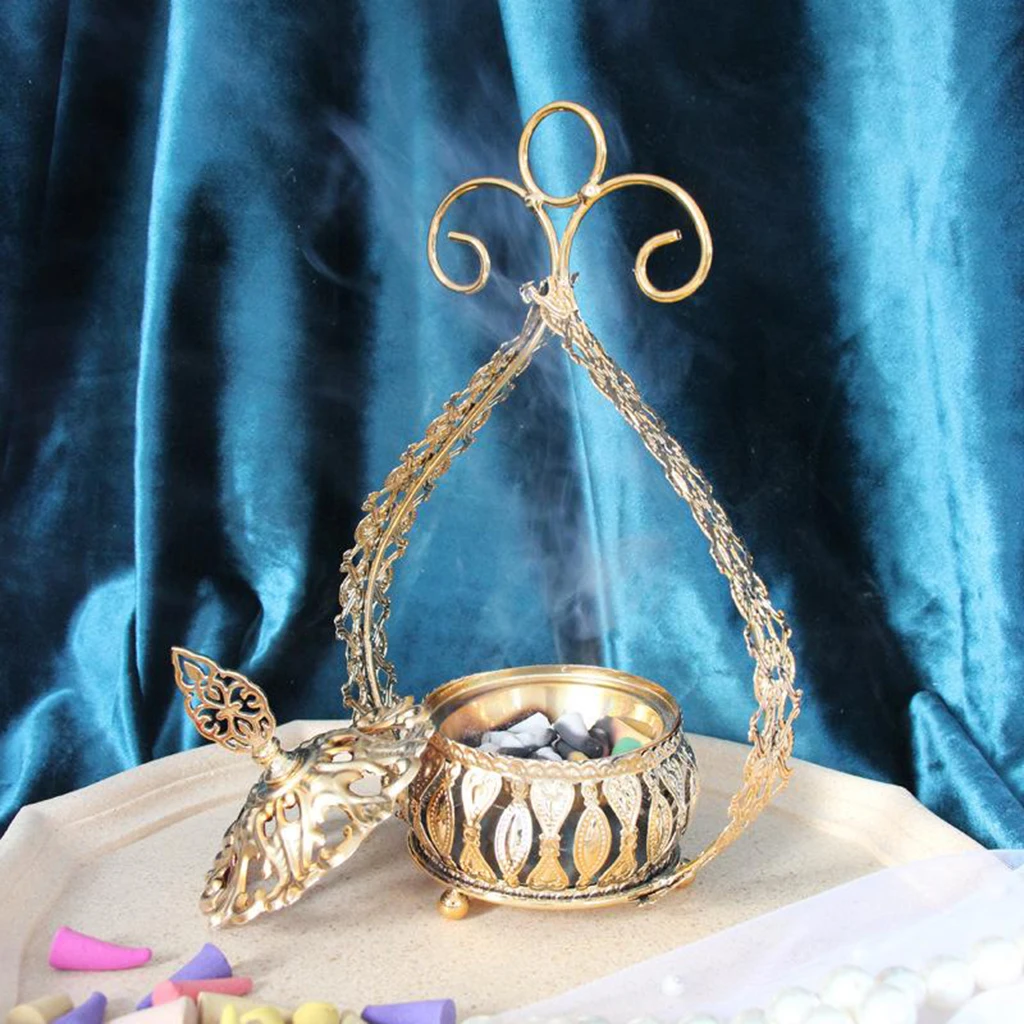 Large Incense Burners Censer Buddhism Home Tea House Yoga Studio Hotel Decor 24.5x14.5cm