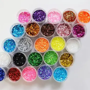 

24 Pcs/set Pearlescent Powder Slime DIY Crafts Making Crystal Resin Glitter