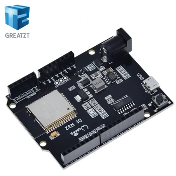 

GREATZT For Wemos D1 ESP32 ESP-32 WiFi Bluetooth 4MB Flash UNO D1 R32 Board Module CH340 CH340G Development Board For Arduino