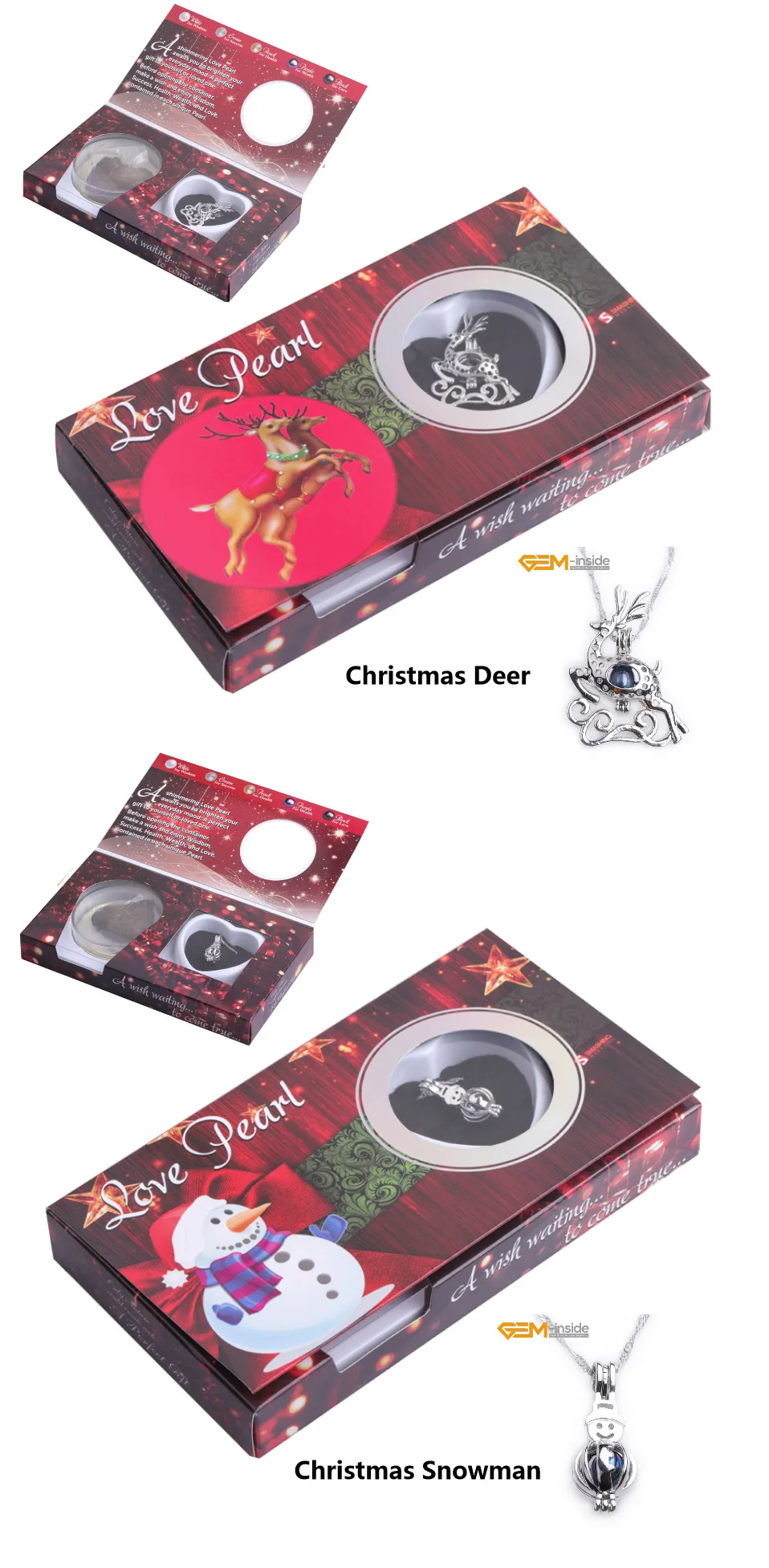 Натуральный пресноводный жемчуг Merry Christmas Wish Box набор колье Oyster DIY Ювелирные изделия вакуумная упаковка клетка любовь для женщин подарок 1 коробка