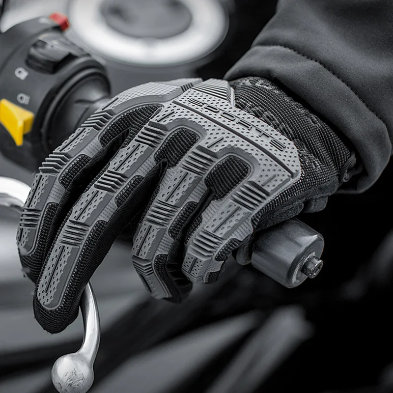 ROCKBROS велосипедные перчатки с полными пальцами 6 мм SBR Pad амортизирующие перчатки для горного велосипеда мужские перчатки для горного велосипеда