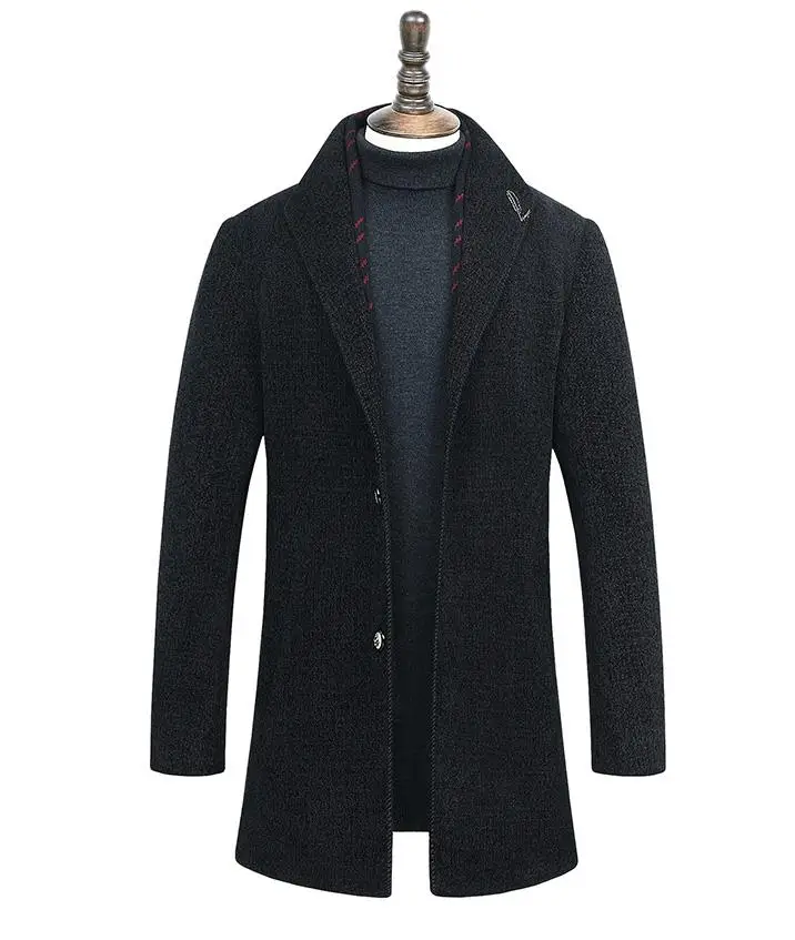 BATMO Новое поступление Зима Высокое качество плащ для мужчин, мужские Куртки, плюс-Размер M-XXXL 97843 - Цвет: Черный