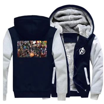 

Marvel Avenger Thick Hoodie Sweatshirts Iron Man The Avengers End Game Fleece Jackets 2020 Autumn Winter Warm Sweatshirt Hoodies