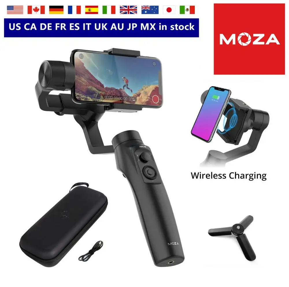 Moza Mini MI 3-Axis Smartphone Gimbal Stabilizer with Wireless Charging Multiple Subjects Detection Inception Mode Timelapse