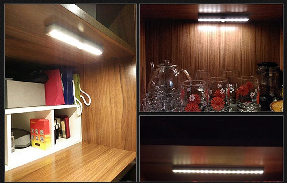 LED Night Light Motion Sensor Wireless PIR Battery Bookcase Closet Wardrobe Lamp Under Cabinet  Lights Kitchen Stairs Lighting (23)