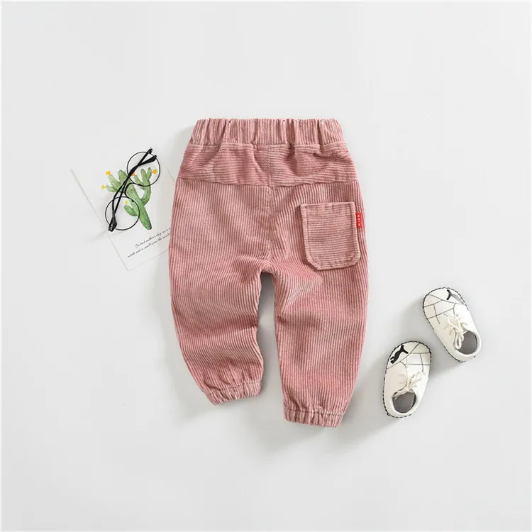 [Rush] Baby Autumn New Style Corduroy Trousers Small CHILDREN'S Candy Pants Men And Women Children Casual Pants