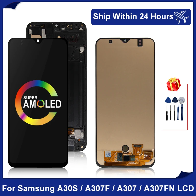 ЖК дисплей Super Amoled для Samsung Galaxy A307 A30S сенсорный экран дигитайзер A307/DS A307F A307FD детали