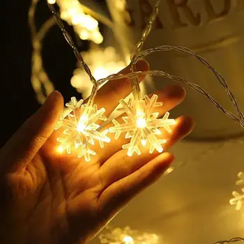 

Fairy String Lights Christmas Snowflake Led String Lights Snow Lights Christmas Tree Snowflake String Decorations