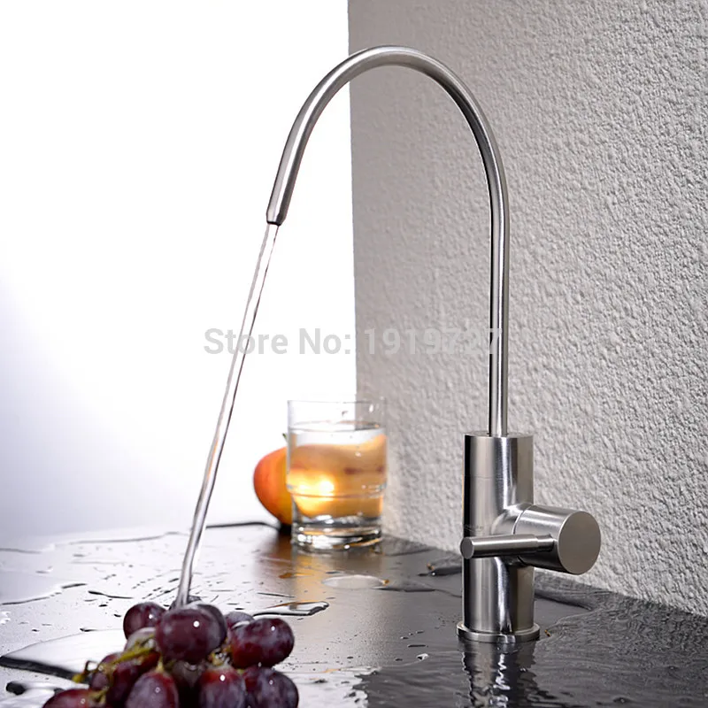 Vidric Best Modern Brushed Nickel Single Handle Kitchen Sink Dispenser Drinking Water Filter Faucet Stainless Steel Filtration F