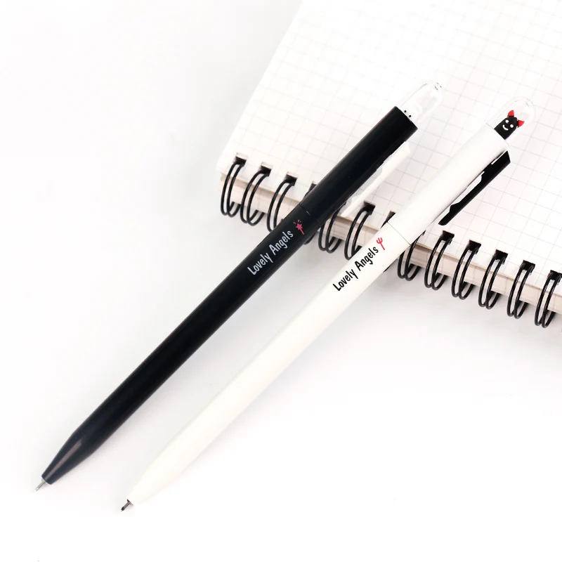 4 шт. прекрасная угловая гелевая шариковая ручка 0,5 мм черные цветные чернила, скрывающие милые канцелярские принадлежности для офиса, письма, школьные принадлежности A6816