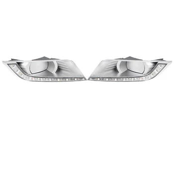 

For Ford Ranger PX2 Mk2 2015 2016 2017 2018 LED DRL Daytime Running Light Turn Signal Fog Lamp