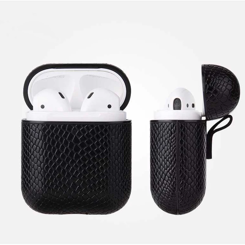 Для Apple AirPods Pro Чехол змеиная кожа беспроводной Bluetooth наушники из искусственной кожи сумка чехол для Airpods Pro Чехол для зарядки чехол