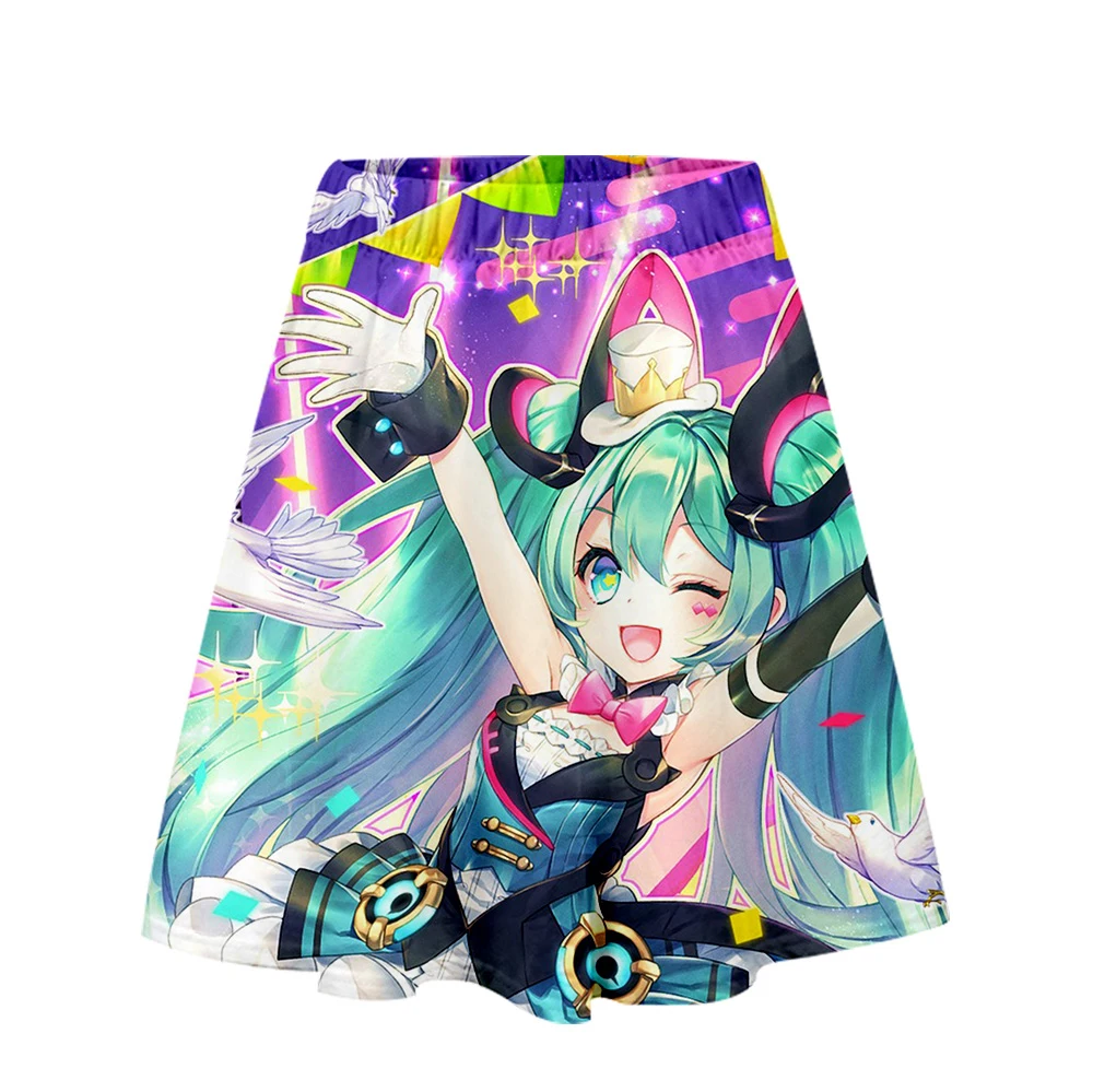 2019 Хацунэ Мику юбка Harajuku Повседневная 2019 новый стиль Harajuku поп юбки новые сексуальные Kpops Женские повседневные Хацунэ Мику юбки