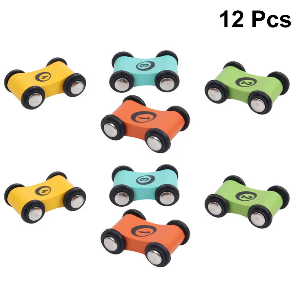 

6pcs Simulated Racing Car Wooden Model Cars Infant Mini Children Gift Cognitive Toys Vehicles Board Game for Children Baby (Rand