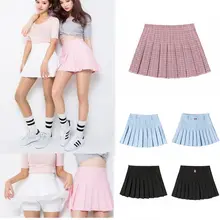 Для женщин леди Высокая Талия плед плотная расклешенное плиссированное платье с коротким и широким подолом, короткое, мини, Шорты-юбки Колледж стиль