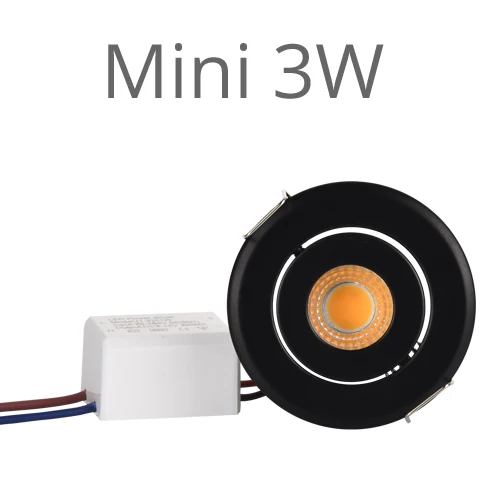 Светодиодный точечный светильник - Испускаемый цвет: Mini 3W