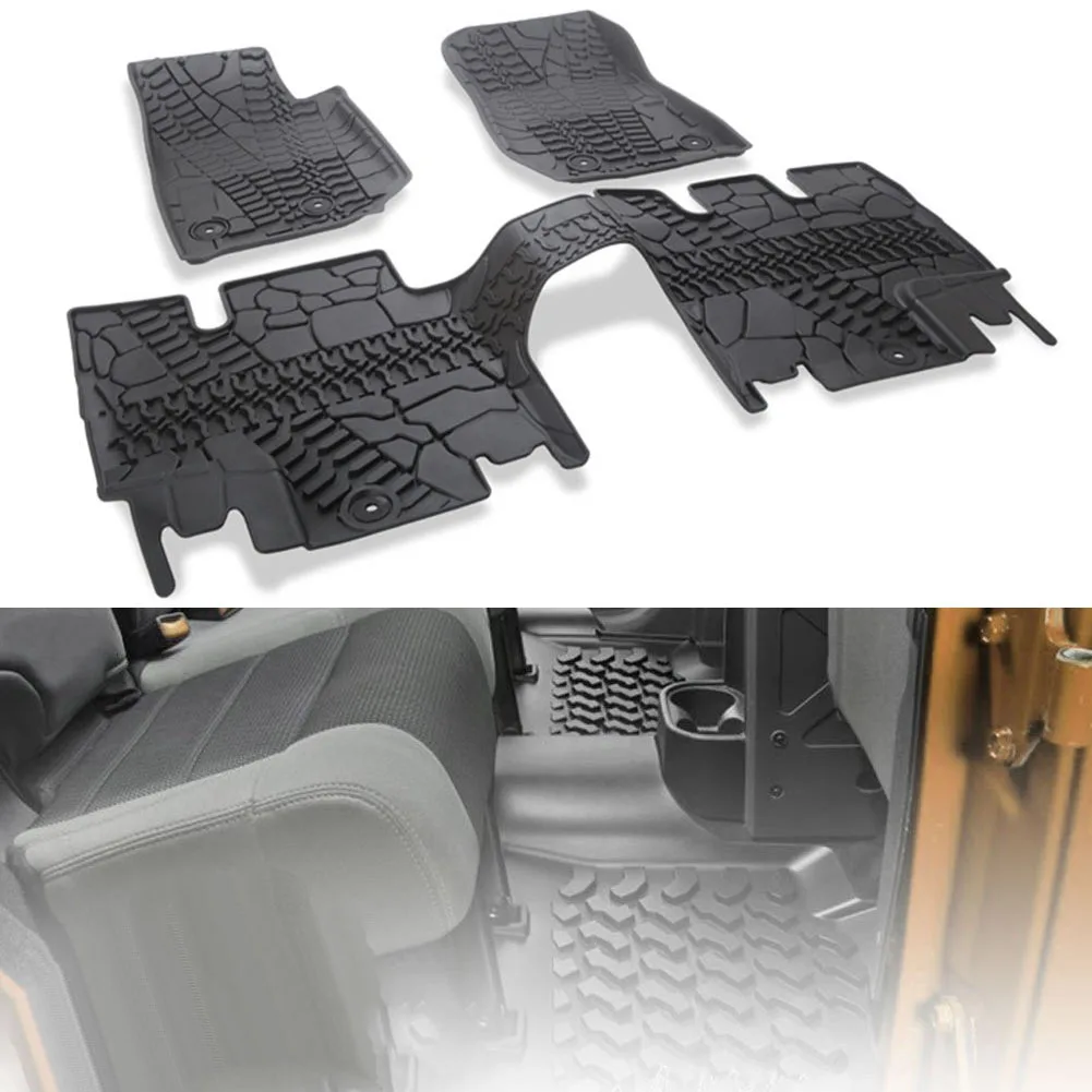 3-х частей грузовой пол вкладыши любую погоду для Jeep Wrangler JK 2014 2015 2016 2017 2018 черный |