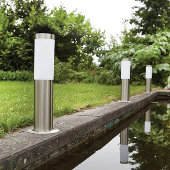 

E27 Modern Path Outdoor Garden Fence Landscape Post Waterproof Door Pillar Light Grassland Stainless Steel Decorative Lawn