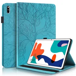 Premium Leather Stand Tablet Cover - Luxury Foldable Shell for Matepad 10.4 (Blue)