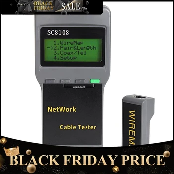 

Quality SC8108 Portable LCD Wireless Network Tester Meter&LAN Phone Cable Tester & Meter With LCD Display RJ45 R25