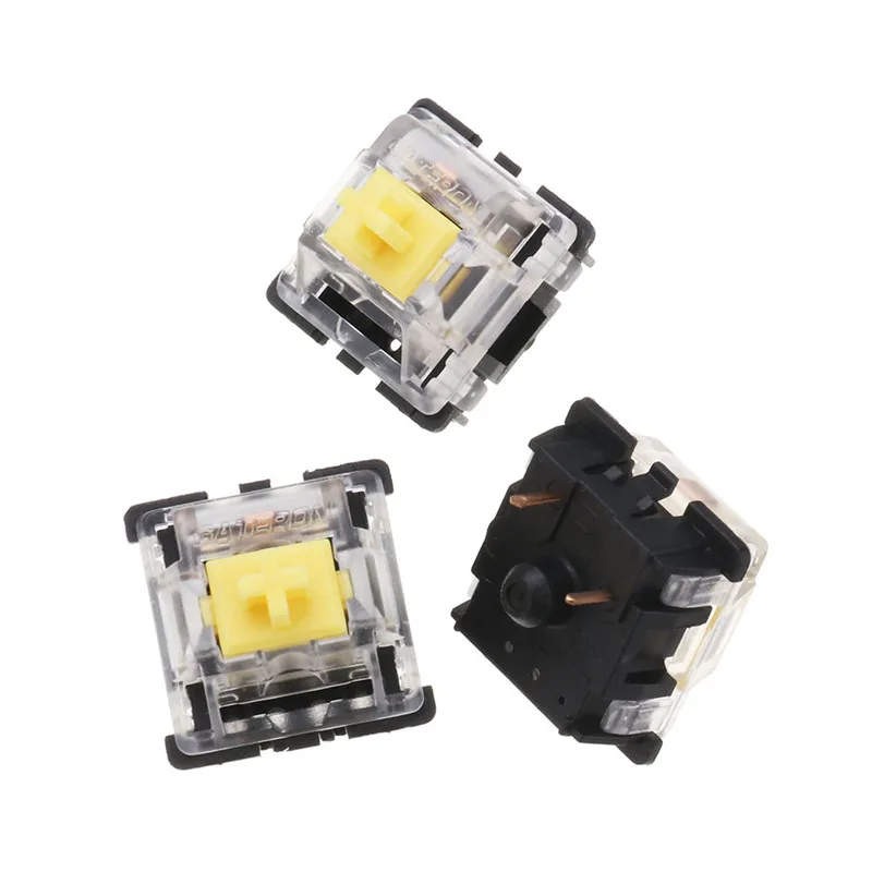 Koop 70PCS KS 8 Serie Geel Pak Gateron Lineaire Schakelaar Toetsenbord Schakelaar 3Pin voor Mechanische Gaming Toetsenbord