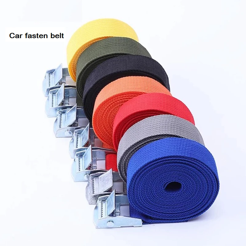 Buckle Tie-Down Belt Cargo Straps 1M for Car motorcycle bike With Metal Buckle Tow Rope Strong Ratchet Belt for Luggage Bag