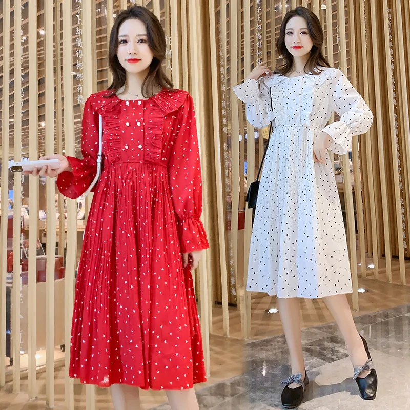 

Maternity Clothes Spring And Autumn Fashion New Style Small Heart-Style Slimming Large Size Korean-style Pregnant Women Nursing