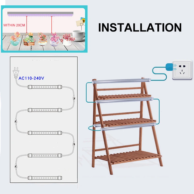 Крытый светодиодный Grow Light 5 шт. фито-ультрафиолетовая лампа нагревания лампа полного спектра для растений фитолампа светильник завод цветок промышленная лампа Полки для растений