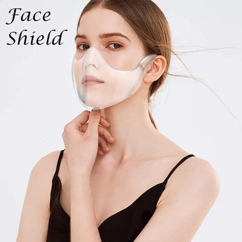 Maschera Protettiva Durevole, Schermo Facciale in Plastica Riutilizzabile, Maschera Trasparente con Fascia, Consegna Rapida, Maschere Protettive Antiappannamento