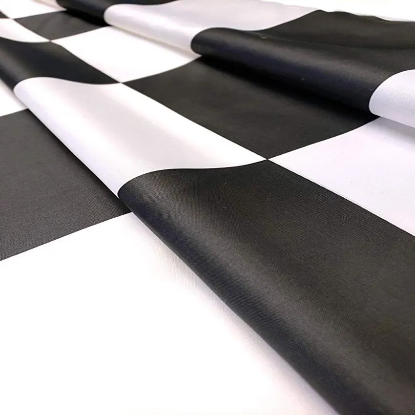 High quality 3x5 Foot Checkered Flag with Double Stitched Edges, Two Brass Grommets, and Polyester Fabric Flag for Racing