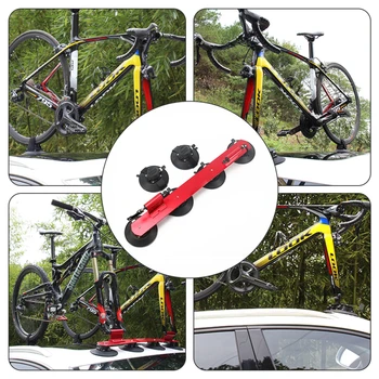 

Suction type bicycle rack car roof top bicycle rack roof-mounted bicycle rack quick release aluminum alloy with suction cup