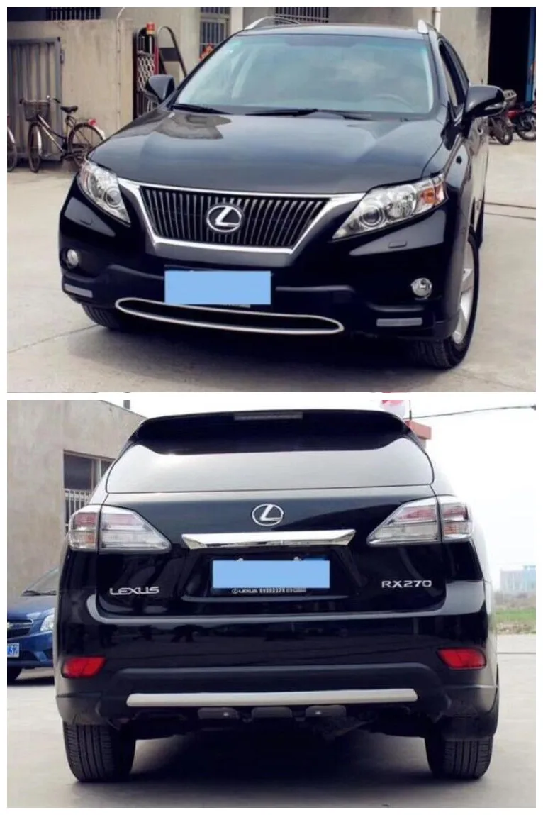Высокое качество ABS передний+ задний автомобильный бампер диффузор протектор Защита противоскользящая пластина подходит для Lexus RX270 RX350 2007