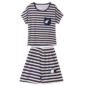 

Women Cartoon Pajamas Short Sleeve Cotton Pyjamas Set Home Nightwear Sleepsuit X3UE