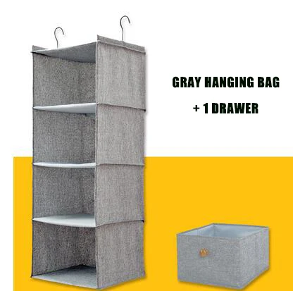 gray Шкаф, органайзер для хранения, сумка, органайзер для одежды, тканевая домашняя отделочная сумка для хранения, Висячие органайзеры для шкафа - Цвет: gray