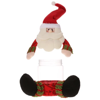

Festnight Christmas Santa Claus Candy Bottle Jar Plastic Candy Box with Lid Christmas Ornament Table Decoration Desktop Decor